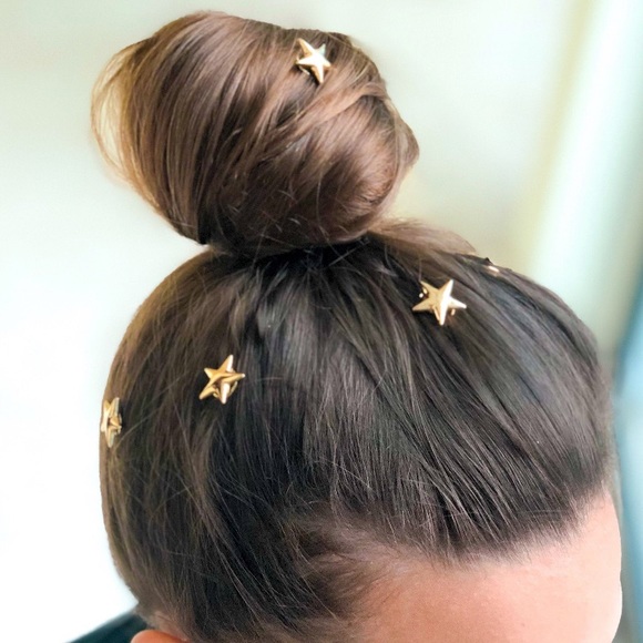 🎉 New Gold Star Hair Clip Accessory Set - Picture 6 of 7